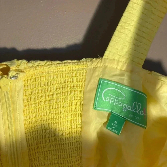 Pappagallo  ruffle yellow dress - Picture 2 of 4